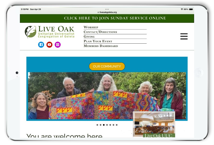 membership organization website - live oak goleta