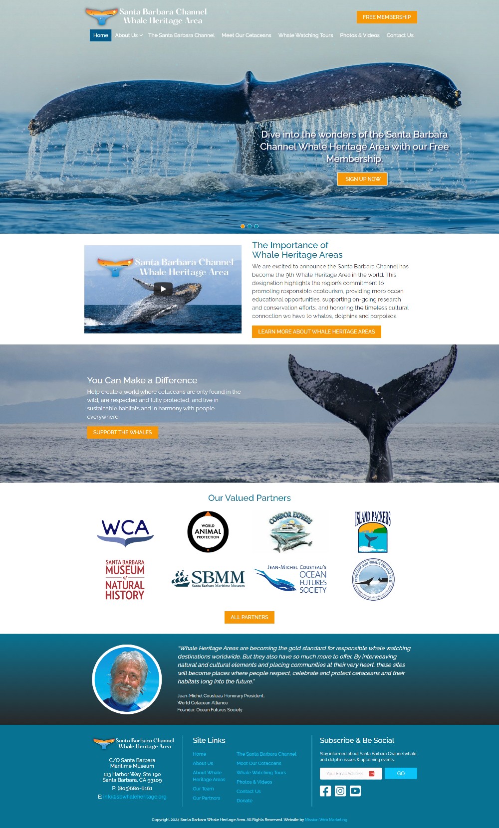 santa barbara channel whale heritage area full homepage layout