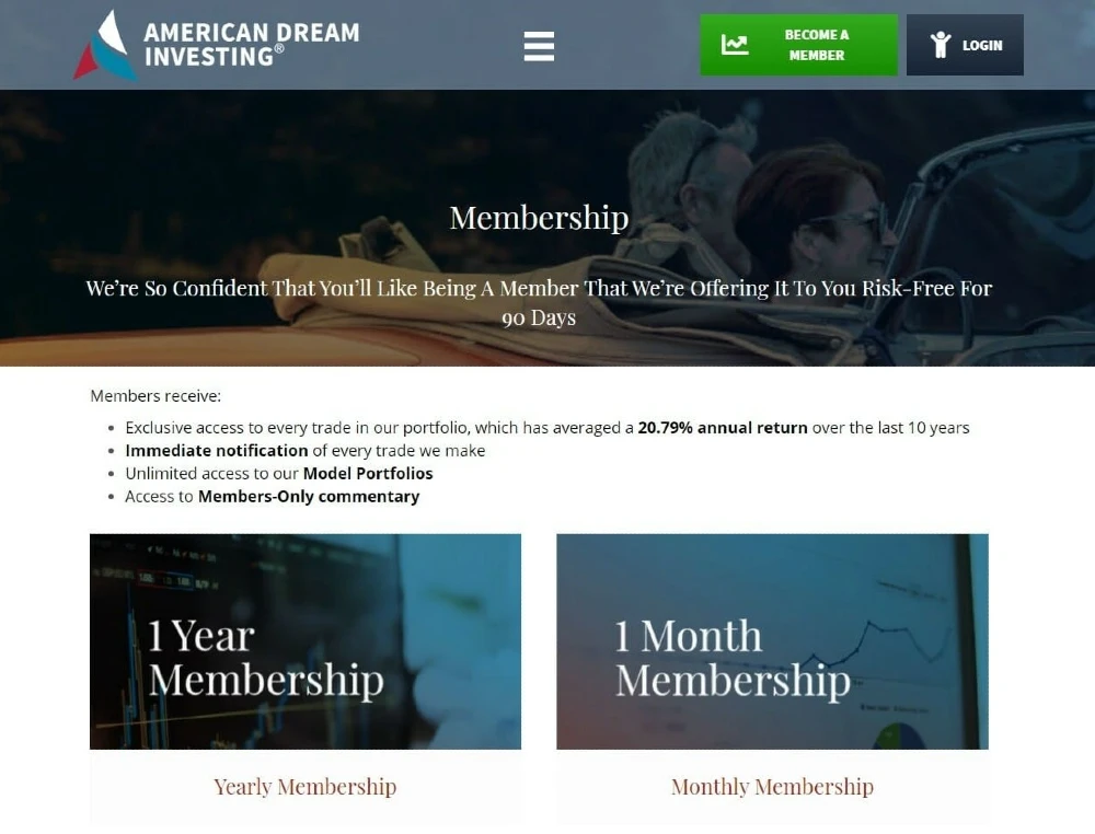 American Dream Investing website and marketing system by HYPEsites