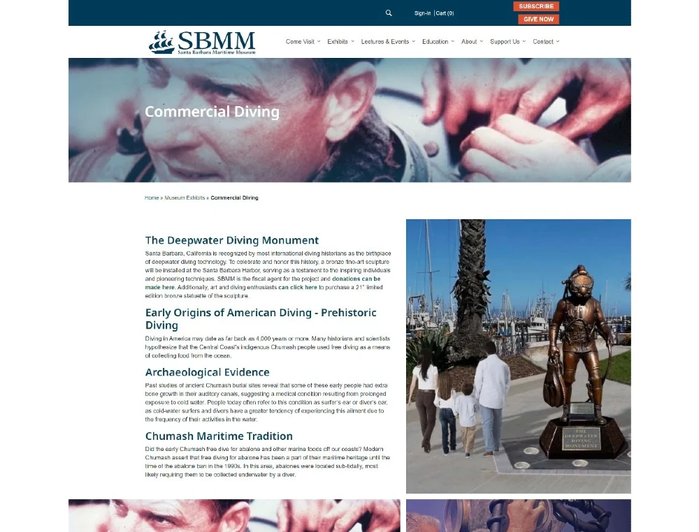 Santa Barbara Maritime Museum website and marketing system by HYPEsites
