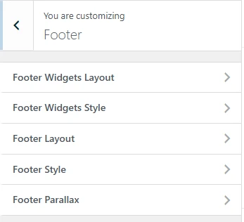 Screenshot showing Beaver Builder Theme footer customization options with multiple widget columns.